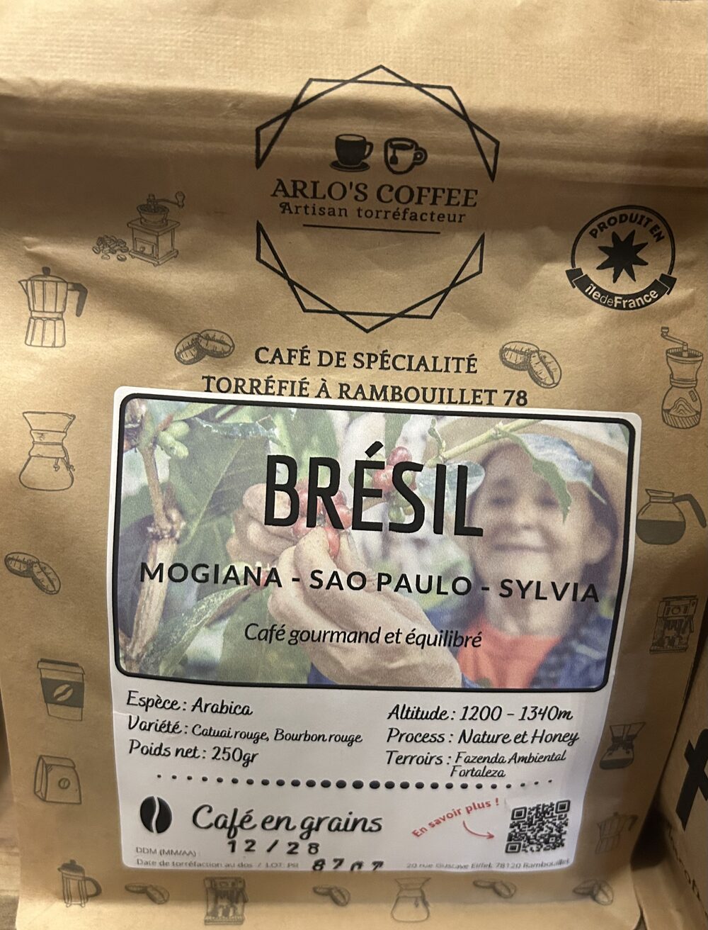 Café Arlo's Brésil moulu 250g