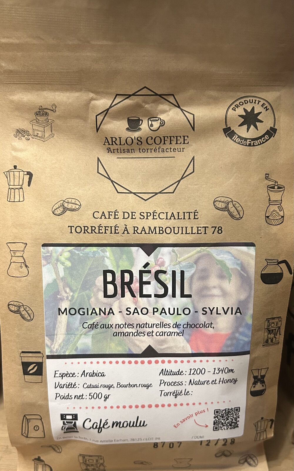 Café Arlo's Brésil moulu 500g