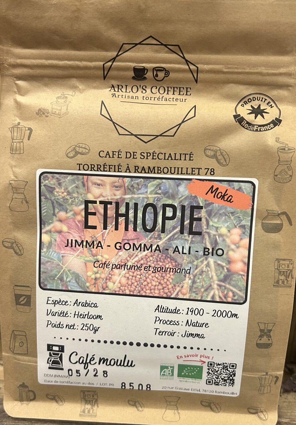 Café Arlo's Éthiopie en grain 250g