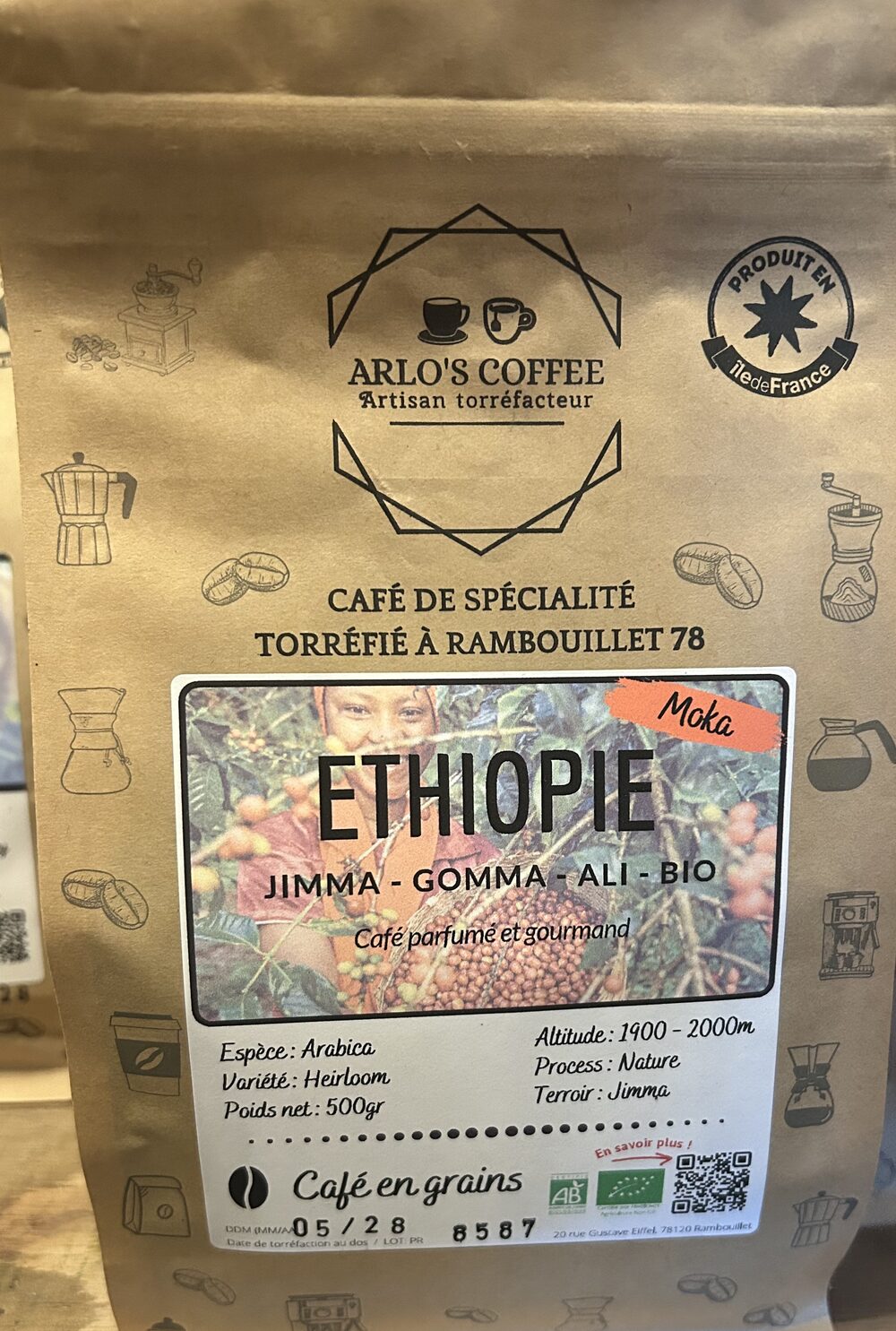 Café Arlo's Éthiopie moulu 500g