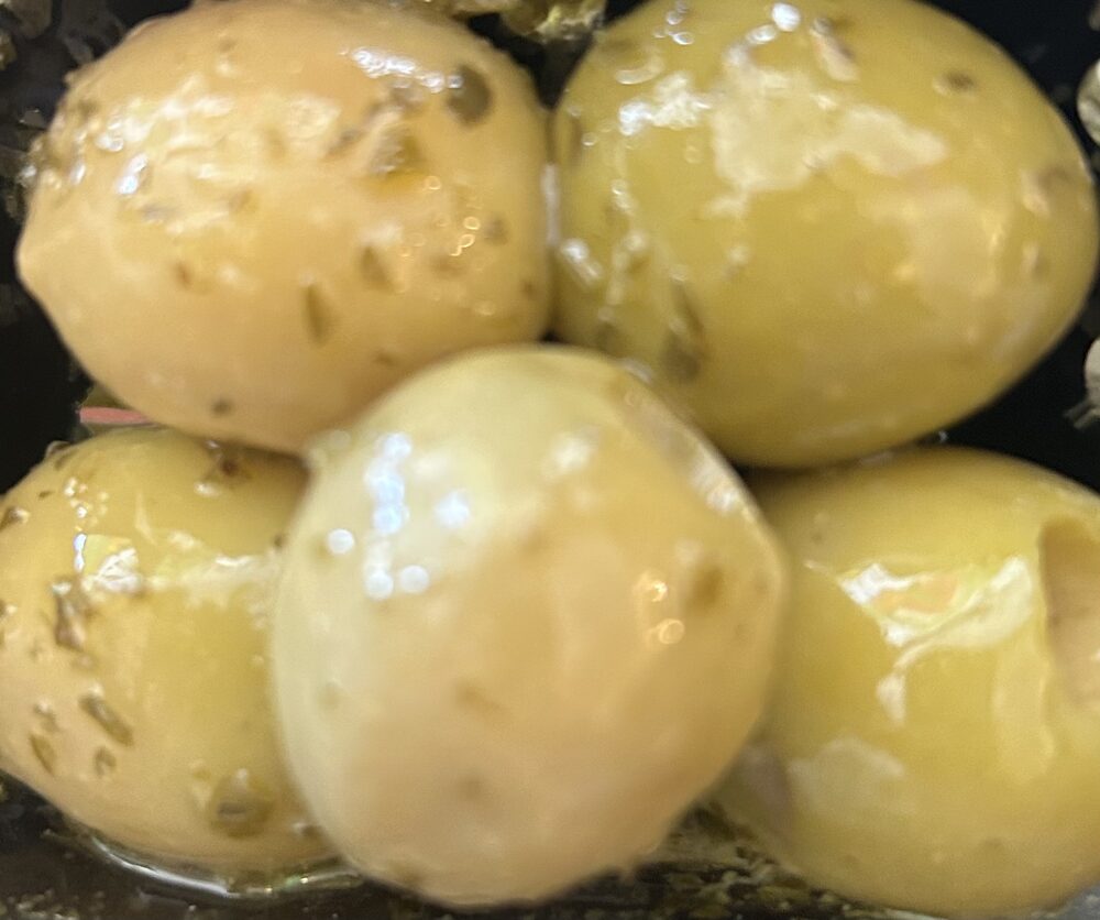 Olive verte dénoyautée ail persil